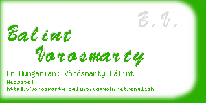 balint vorosmarty business card